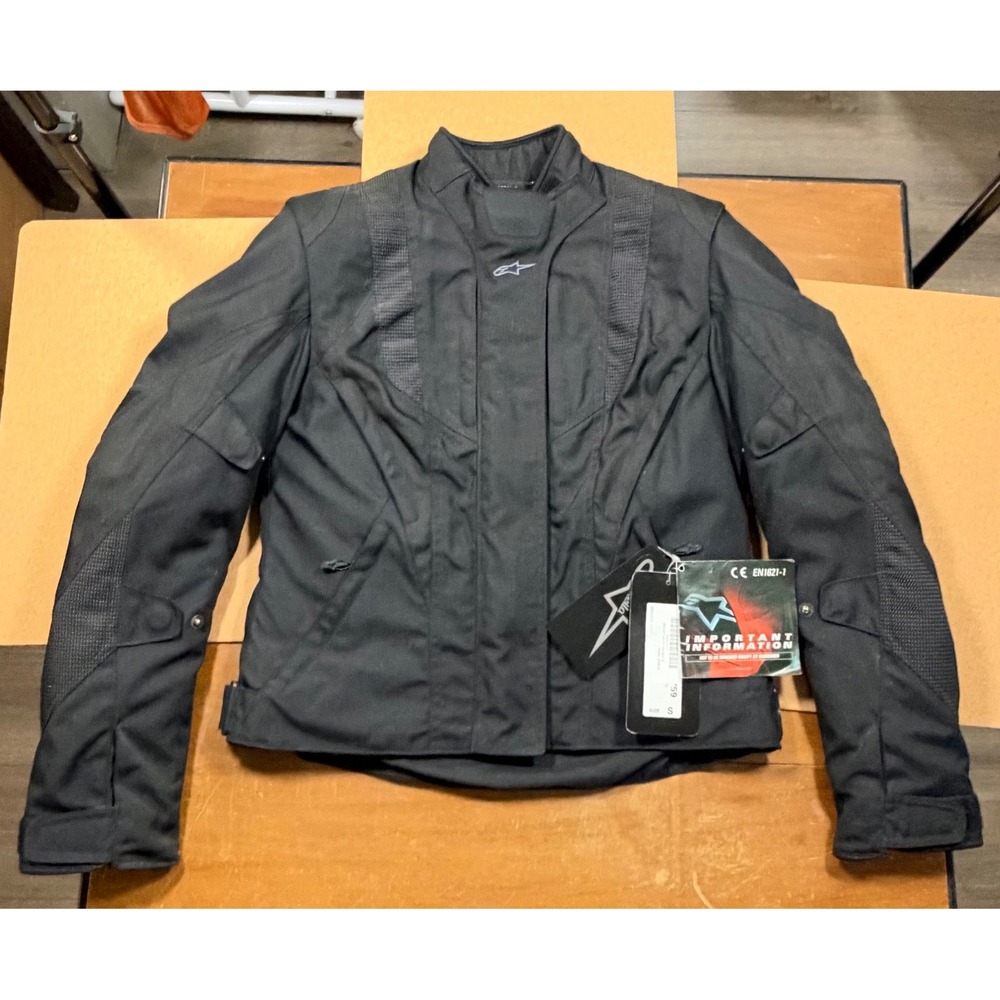 Alpinestars Motorcycle Jacket Women's Size S Black New Stella Armored 2822-0212